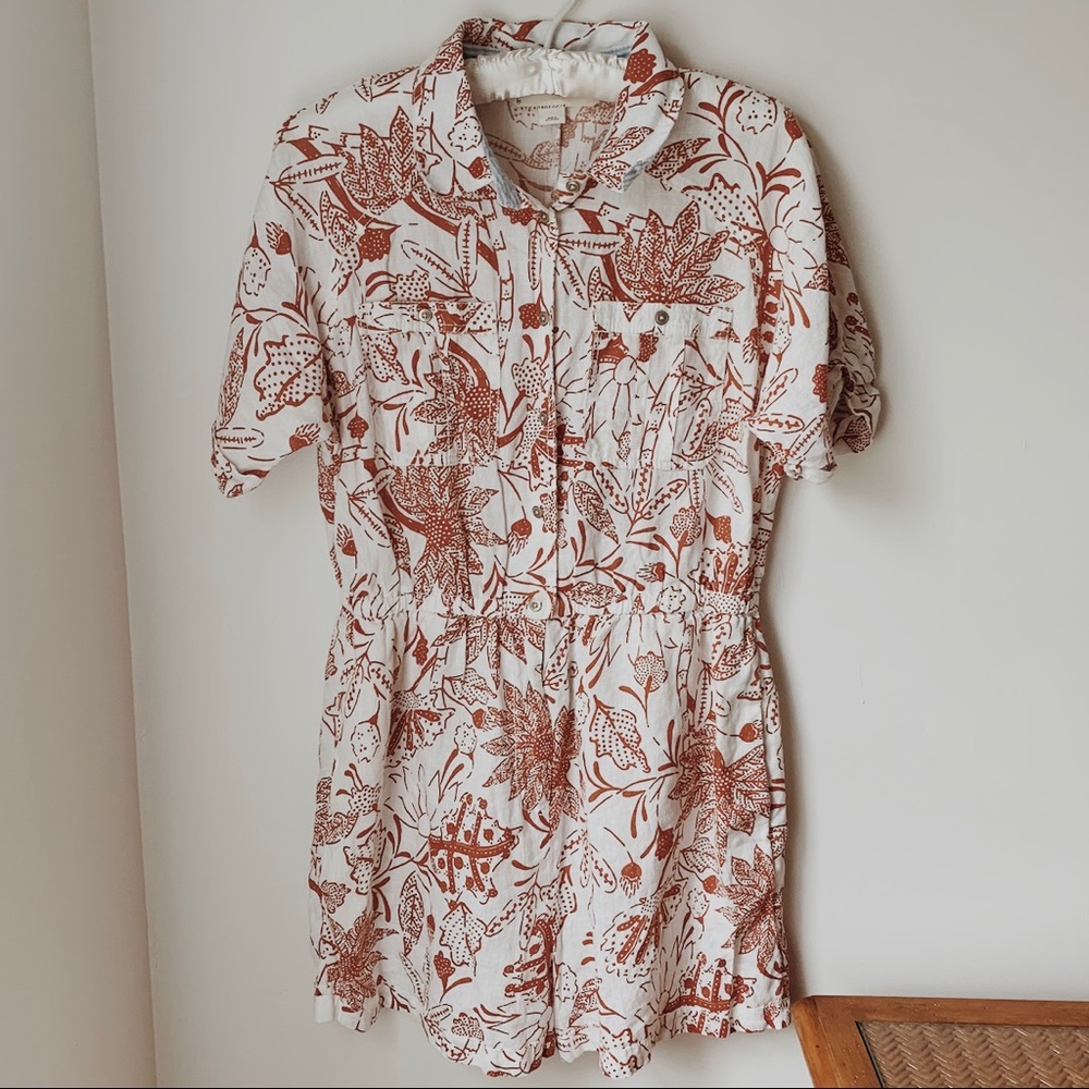 Anthropologie linen romper